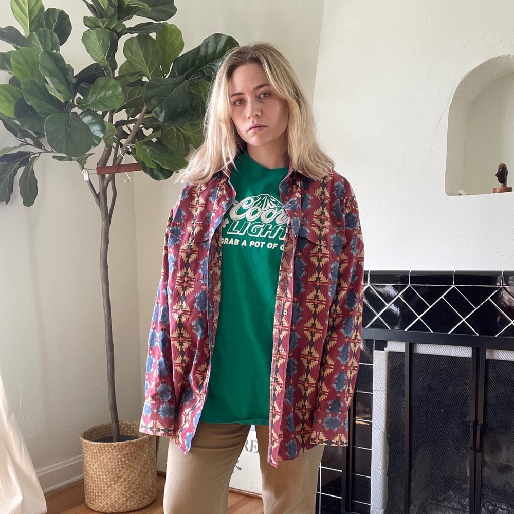 Vintage Tribal Patterned Shirt